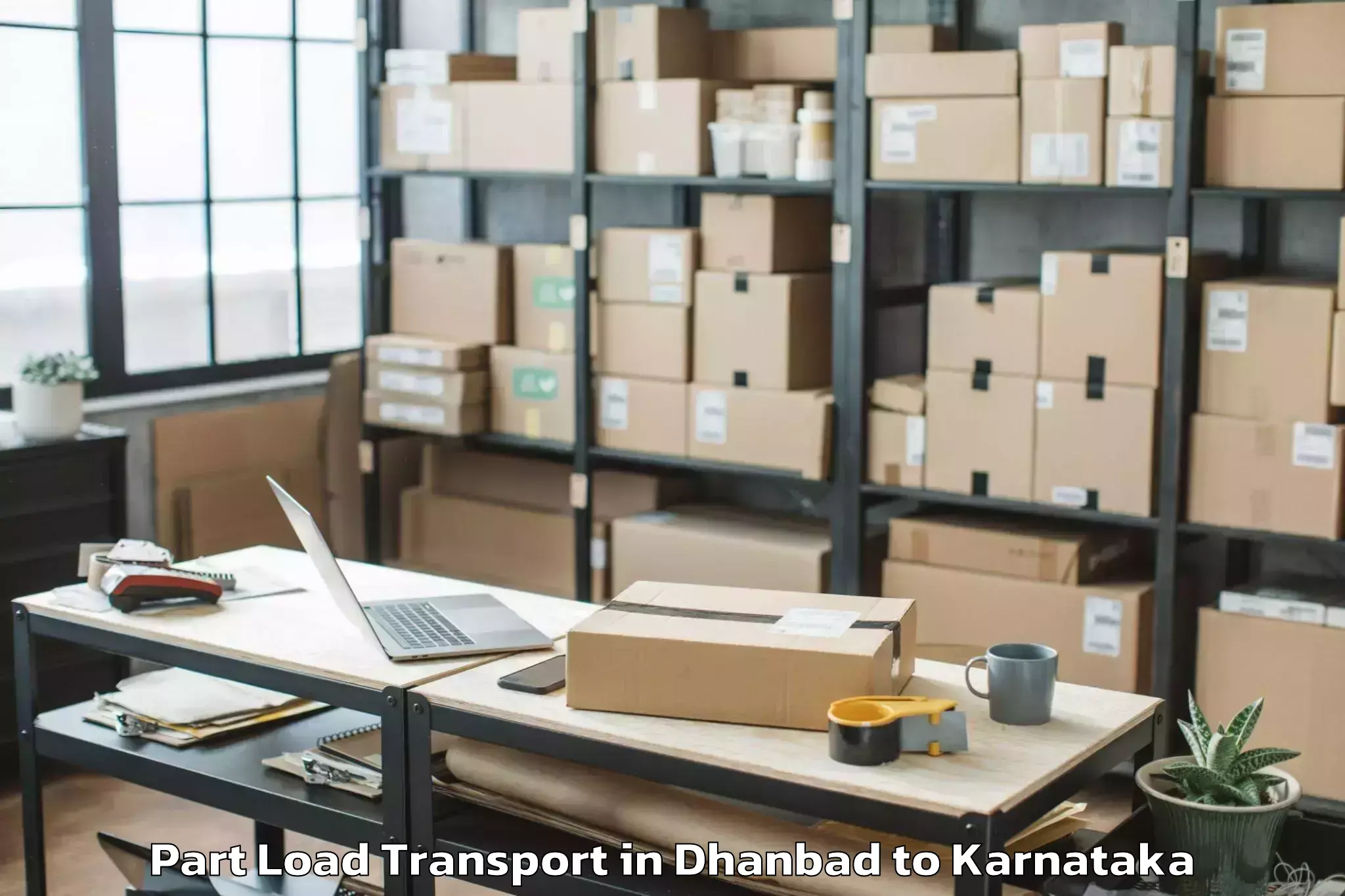 Reliable Dhanbad to Honnali Part Load Transport